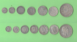 Italia Regno 20 + 50 Centesimi + 1 + 1 + 2 + 2 + 5 Lire V. Emanuele II Stemma E Valore Silver  Italy Italie - 1861-1878 : Víctor Emmanuel II