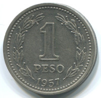 1 PESO 1957 ARGENTINA Moneda #WW1139.E.A - Argentinië