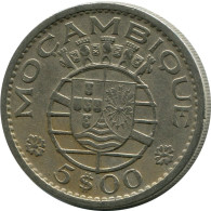 5 ESCUDOS 1971 PORTUGAL MOZAMBIQUE XF Coin #M10191.U.A - Portogallo