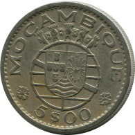 5 ESCUDOS 1971 PORTUGAL MOZAMBIQUE XF Coin #M10191.U.A - Portugal