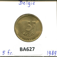5 FRANCS 1988 DUTCH Text BELGIQUE BELGIUM Pièce #BA627.F.A - 5 Francs
