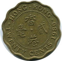 20 CENTS 1980 HONG KONG Moneda #AY614.E.A - Hong Kong