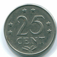 25 CENTS 1970 NIEDERLÄNDISCHE ANTILLEN Nickel Koloniale Münze #S11423.D.A - Antillas Neerlandesas