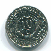 10 CENTS 1999 NETHERLANDS ANTILLES Nickel Colonial Coin #S11362.U.A - Antilles Néerlandaises