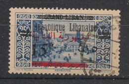 GRAND LIBAN - 1928 - N°YT. 109 - Beyrouth 15pi Sur 25pi Bleu - Oblitéré / Used - Gebraucht
