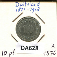 10 PFENNIG 1876 A ALEMANIA Moneda GERMANY #DA628.2.E.A - 10 Pfennig