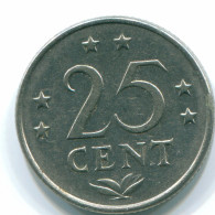 25 CENTS 1970 ANTILLAS NEERLANDESAS Nickel Colonial Moneda #S11424.E.A - Antillas Neerlandesas