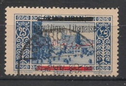 GRAND LIBAN - 1928 - N°YT. 110 - Beyrouth 25pi Bleu - Oblitéré / Used - Gebruikt