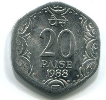 20 PAISE 1988 INDIEN INDIA UNC Münze #W11039.D.A - Inde