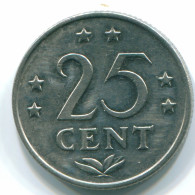 25 CENTS 1971 NETHERLANDS ANTILLES Nickel Colonial Coin #S11596.U.A - Niederländische Antillen