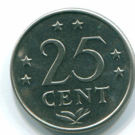 25 CENTS 1971 ANTILLES NÉERLANDAISES Nickel Colonial Pièce #S11506.F.A - Nederlandse Antillen
