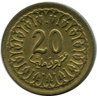 20 MILLIMES 1960 TUNISIA Islamic Coin #AP465.U.A - Tunesien