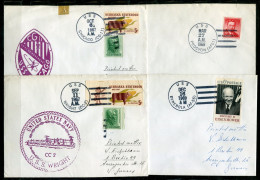 USA Schiffspost, Navire, Paquebot, Ship Letter, USS Wright, Chicago, Denebola, Procyon - Marcophilie
