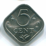 5 CENTS 1975 ANTILLAS NEERLANDESAS Nickel Colonial Moneda #S12243.E.A - Niederländische Antillen