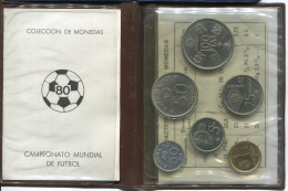 SPANIEN SPAIN 1980*80 Münze SET 50 MUNDIAL*82 UNC #SET1261.4.D.A - Mint Sets & Proof Sets
