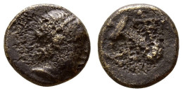 GREEK CARIA KAUNOS ALEXANDER PORTRAIT SWORD 1.56g/9mm GRIECHISCHE Münze #ANC12921.10.D.A - Griechische Münzen