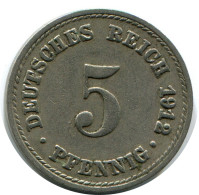 5 PFENNIG 1912 A DEUTSCHLAND Münze GERMANY #DB171.D.A - 5 Pfennig
