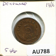 5 ORE 1966 DINAMARCA DENMARK Moneda Frederik IX #AU788.E.A - Danimarca