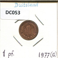 1 PFENNIG 1977 G WEST & UNIFIED GERMANY Coin #DC053.U.A - 1 Pfennig