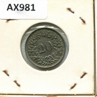 20 RAPPEN 1939 B SWITZERLAND Coin #AX981.3.U.A - Autres & Non Classés