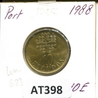 10 ESCUDOS 1988 PORTUGAL Coin #AT398.U.A - Portogallo