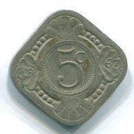 5 CENTS 1967 NETHERLANDS ANTILLES Nickel Colonial Coin #S12470.U.A - Antilles Néerlandaises
