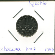 1 KORUNA 1996 CZECH REPUBLIC Coin #AP740.2.U.A - Tchéquie