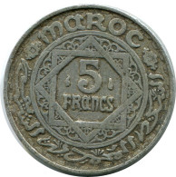 5 FRANCS 1951 MOROCCO Islamic Coin #AH648.3.U.A - Marruecos