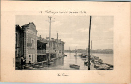 Collonges-au-Mont-D'Or Canton De Limonest Inondation De Janvier 1910 Le Quai Rhône 69660 N°15 Cpa Non Ecrite Au Dos B.E - Other & Unclassified
