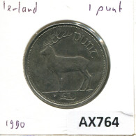 1 POUND 1990 IRLANDE IRELAND Pièce #AX764.F.A - Ireland