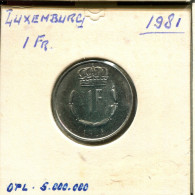 1 FRANC 1981 LUXEMBURGO LUXEMBOURG Moneda #AT217.E.A - Lussemburgo