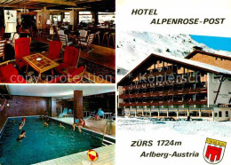 72633189 Zuers Arlberg Hotel Alpenrose Post Restaurant Hallenbad Lech - Andere & Zonder Classificatie