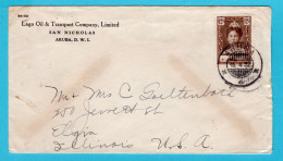 CURAÇAO Brief 1932 Aruba Naar Elgin, USA - Niederländische Antillen, Curaçao, Aruba