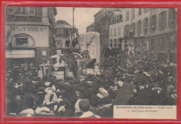 Carte Postale 28. Chartres  La Cavalcade  Les Chars Réclames  Très Beau Plan - Chartres