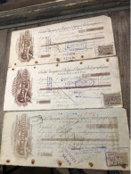 Deux Autographes Auguste Lumière 1897 Sur 3 Chèques - Uitvinders En Wetenschappers
