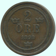2 ORE 1898 SUECIA SWEDEN Moneda #AC894.2.E.A - Suède