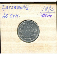 25 CENTIMES 1970 LUXEMBOURG Coin #AT196.U.A - Luxemburgo