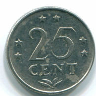 25 CENTS 1975 ANTILLES NÉERLANDAISES Nickel Colonial Pièce #S11633.F.A - Antillas Neerlandesas
