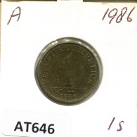 1 SCHILLING 1986 AUSTRIA Coin #AT646.U.A - Oesterreich