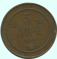 5 ORE 1889 SUECIA SWEDEN Moneda #AC627.2.E.A - Zweden