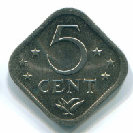 5 CENTS 1980 NETHERLANDS ANTILLES Nickel Colonial Coin #S12300.U.A - Netherlands Antilles