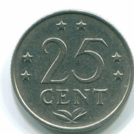 25 CENTS 1971 NIEDERLÄNDISCHE ANTILLEN Nickel Koloniale Münze #S11517.D.A - Netherlands Antilles