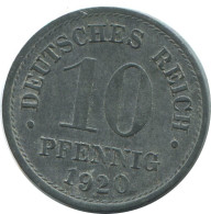 10 PFENNIG 1920 GERMANY Coin #AD511.9.U.A - 10 Renten- & 10 Reichspfennig