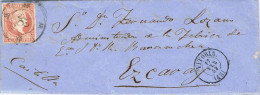 55137. Carta Entera VITORIA 1859. Rueda De Carreta Numeral 48- Buena Estampacion - Storia Postale
