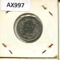 20 RAPPEN 1971 SUIZA SWITZERLAND Moneda #AX997.3.E.A - Sonstige & Ohne Zuordnung