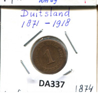1 PFENNIG 1874 ALLEMAGNE Pièce GERMANY #DA337.2.F.A - 1 Pfennig