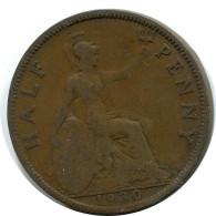 HALF PENNY 1930 UK GROßBRITANNIEN GREAT BRITAIN Münze #AZ708.D.A - C. 1/2 Penny