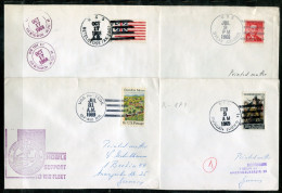 USA Schiffspost, Navire, Paquebot, Ship Letter, USS Alstede, Betelgeuse, Duncan, Dyess - Storia Postale