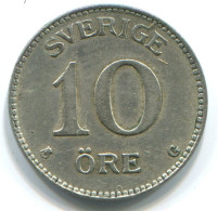 10 ORE 1929 SUÈDE SWEDEN ARGENT Pièce #WW1090.F.A - Suède