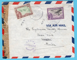 CURAÇAO Luchtpost Censuur Brief 1943 Curaçao Naar Miami, USA - Curaçao, Antilles Neérlandaises, Aruba